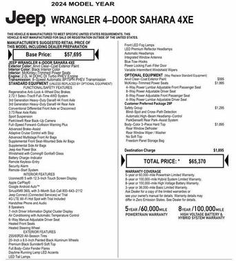 Anvil Clear Coat 2024 Jeep Wrangler 4xe Sahara