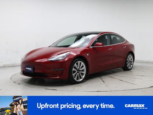 Red 2019 Tesla Model 3 Long Range