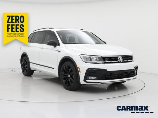 White 2021 Volkswagen Tiguan SE R-Line Black