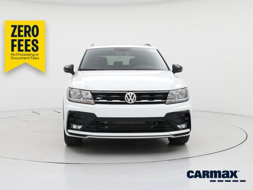 White 2021 Volkswagen Tiguan SE R-Line Black