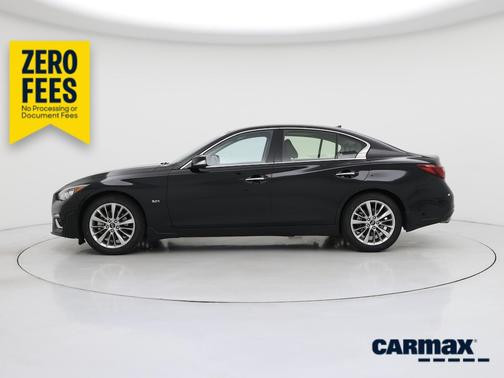 Black 2019 INFINITI Q50 Luxe