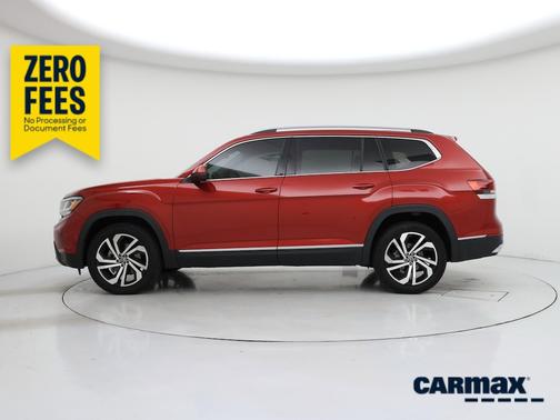 Red 2021 Volkswagen Atlas SEL Premium