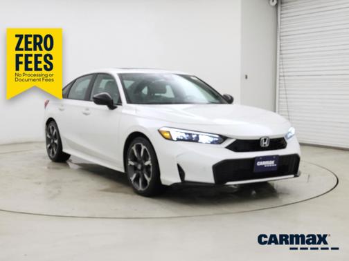 White 2025 Honda Civic Hybrid Sport