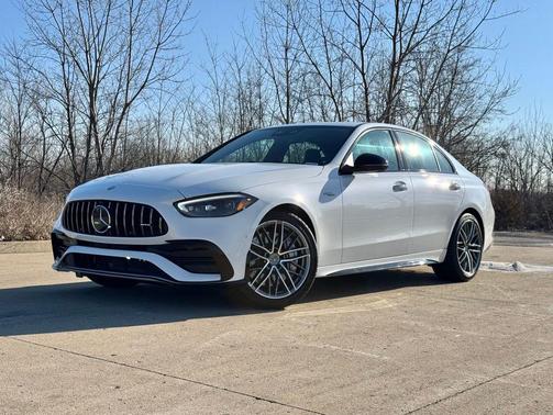 Moonlight White 2026 Mercedes-Benz AMG C 43 4MATIC