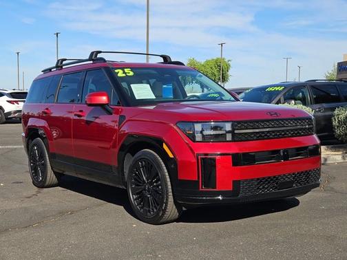 Red 2025 Hyundai SANTA FE HEV Calligraphy