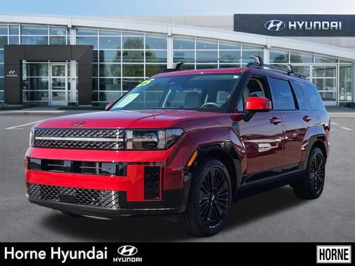 Red 2025 Hyundai SANTA FE HEV Calligraphy