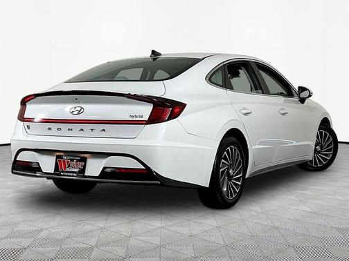 Serenity White 2023 Hyundai SONATA Hybrid SE