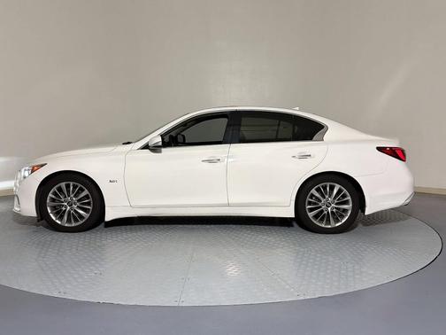 Pure White 2019 INFINITI Q50 3.0t LUXE