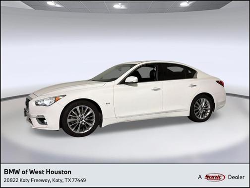 Pure White 2019 INFINITI Q50 3.0t LUXE