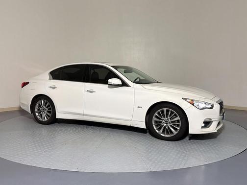 Pure White 2019 INFINITI Q50 3.0t LUXE