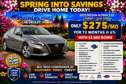 Glacier White 2022 Nissan Altima 2.5 S