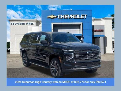 Black 2026 Chevrolet Suburban High Country
