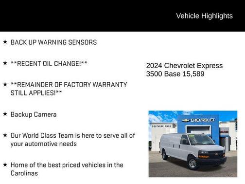 2024 Chevrolet Express 3500 Work Van
