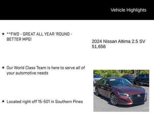 2024 Nissan Altima 2.5 SV