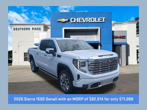 Glacier White 2026 GMC Sierra 1500 Denali