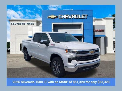 Summit White 2026 Chevrolet Silverado 1500 LT