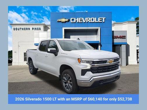 Summit White 2026 Chevrolet Silverado 1500 LT