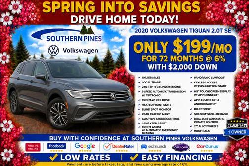 Pure White 2020 Volkswagen Tiguan 2.0T SE