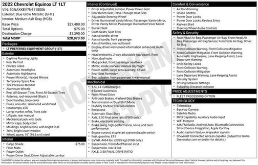 Blue Glow Metallic 2022 Chevrolet Equinox 1LT