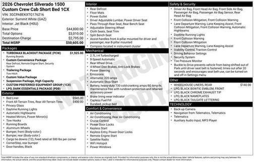 2026 Chevrolet Silverado 1500 Custom