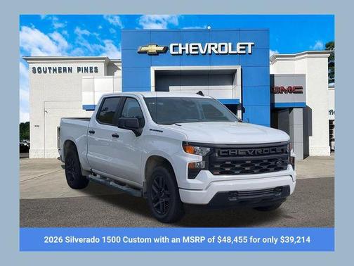 Summit White 2026 Chevrolet Silverado 1500 Custom