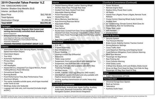 2019 Chevrolet Tahoe Premier