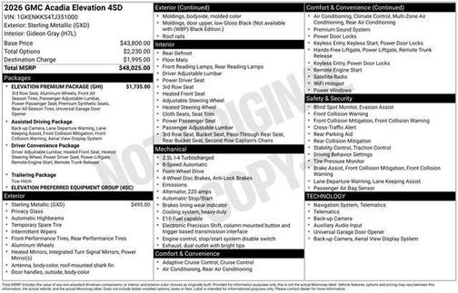 Sterling 2026 GMC Acadia Elevation