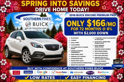Summit White 2016 Buick Encore Premium