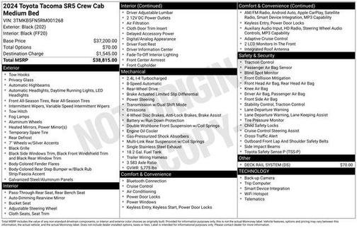 2024 Toyota Tacoma SR5