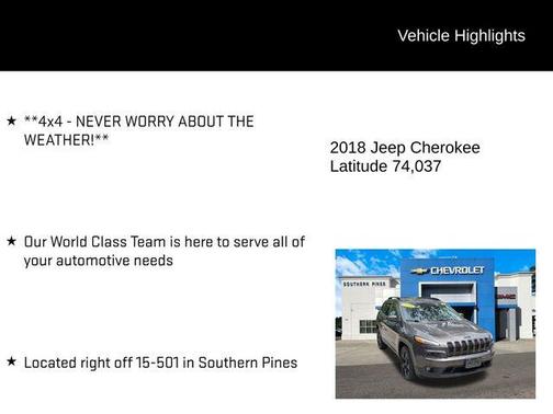 2018 Jeep Cherokee Latitude