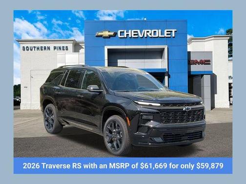 Mosaic Black Metallic 2026 Chevrolet Traverse RS