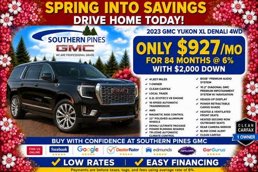 Onyx Black 2023 GMC Yukon XL Denali
