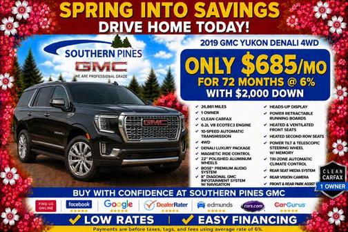 White Frost Tri-Coat 2019 GMC Yukon Denali