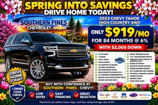 Summit White 2023 Chevrolet Tahoe High Country