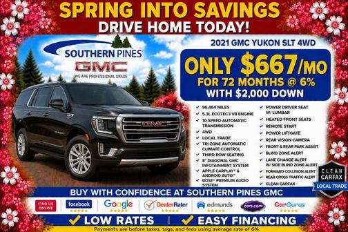 Onyx Black 2021 GMC Yukon SLT