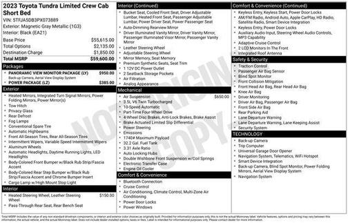 Magnetic Gray Metallic 2023 Toyota Tundra Limited