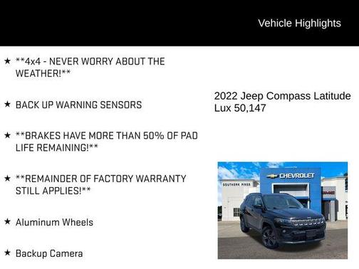 2022 Jeep Compass Latitude Lux