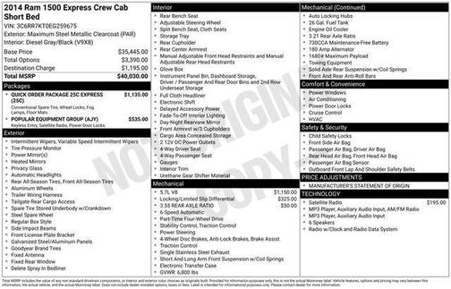 Maximum Steel Metallic 2014 RAM 1500 Tradesman/Express