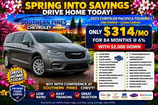 Bright White Clearcoat 2023 Chrysler Pacifica Touring-L