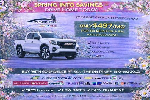 Summit White 2024 GMC Canyon Elevation