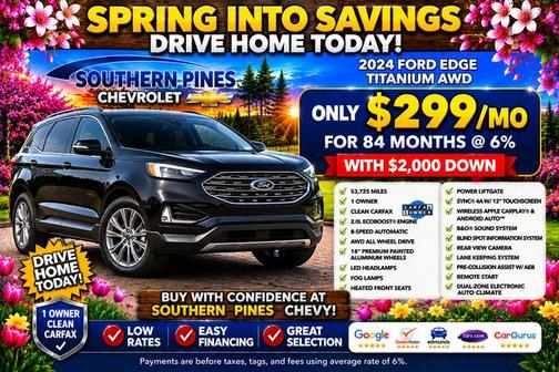 Black Metallic 2024 Ford Edge Titanium