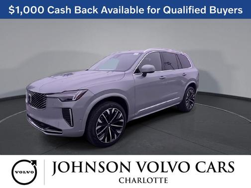 Vapour Grey Metallic 2026 Volvo XC90 Plus, B6 AWD Gas (mild hybrid), Gasoline, Bright, 7 Seats