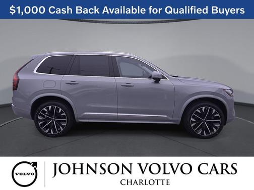 Vapour Grey Metallic 2026 Volvo XC90 Plus, B6 AWD Gas (mild hybrid), Gasoline, Bright, 7 Seats