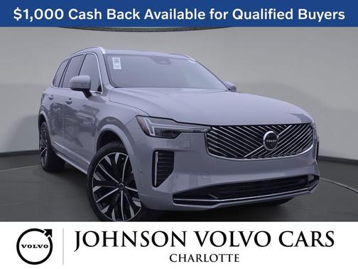 Vapour Grey Metallic 2026 Volvo XC90 Plus, B6 AWD Gas (mild hybrid), Gasoline, Bright, 7 Seats
