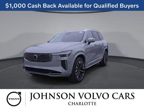Vapour Grey Metallic 2026 Volvo XC90 Plus, B6 AWD Gas (mild hybrid), Gasoline, Bright, 7 Seats