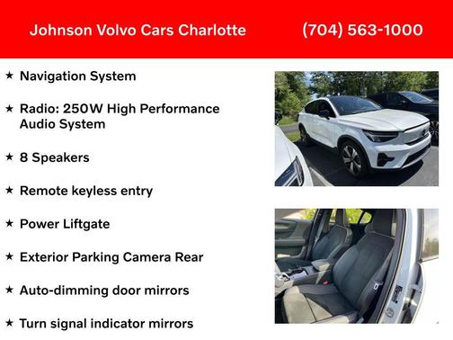 Crystal White Metallic 2023 Volvo C40 Recharge Pure Electric Twin Plus