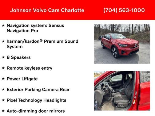 Fusion Red Metallic 2023 Volvo C40 Recharge Pure Electric Twin Ultimate