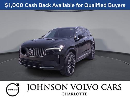 Onyx Black Metallic 2026 Volvo XC90 Ultra, B6 AWD Gas (mild hybrid), Gasoline, Bright, 7 Seats