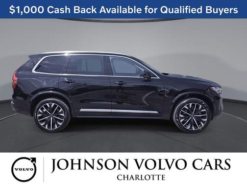 Onyx Black Metallic 2026 Volvo XC90 Ultra, B6 AWD Gas (mild hybrid), Gasoline, Bright, 7 Seats