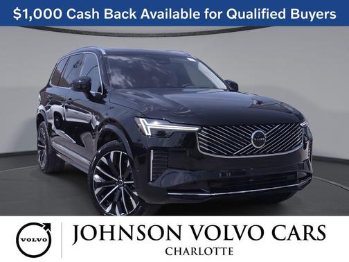 Onyx Black Metallic 2026 Volvo XC90 Ultra, B6 AWD Gas (mild hybrid), Gasoline, Bright, 7 Seats